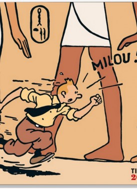 Hergé-Calendrier-Tintin-noir-et-blanc-en-couleurs-Papeterie-civile-Calendrier-2022-Amazonie-BD