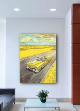 Blacksad gele auto zonder kader groot