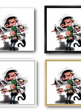 Gaston Lagaffe et ses animaux met kader