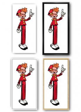 Spirou Debout met kader