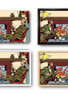 blake et mortimer cheminee met kader
