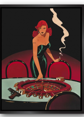 Pin up met kader zwart