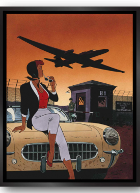 Pin up met kader zwart