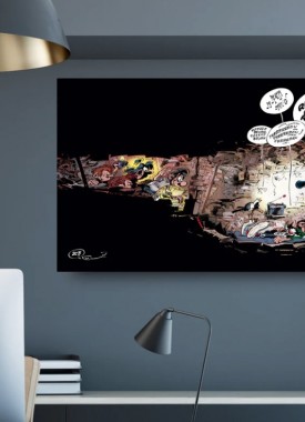 schilderdoek gaston lagaffe la sieste stripweb zonder 1