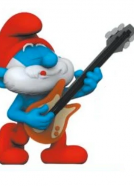 beeldje grote smurf gitarist stripweb