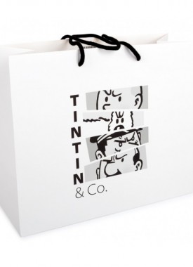 Tintin luxe zak zwart-wit Stripweb