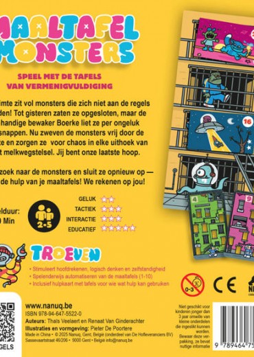 Maaltafel monsters uitleg