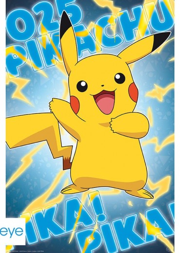 pokemon-poster-effet-metal-pikachu-915-x-61-cm