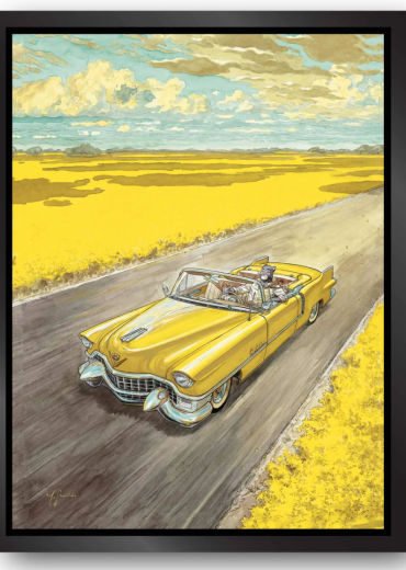 Blacksad gele auto kader zwart