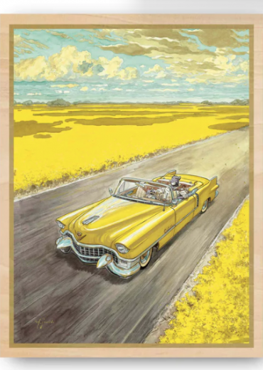 Blacksad gele auto kader naturel