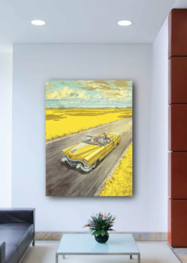 Blacksad gele auto zonder kader groot