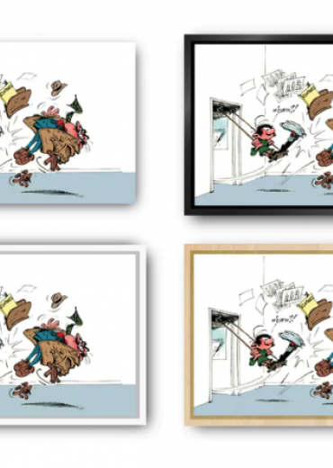 Gaston Lagaffe et Mesmaeker met kader