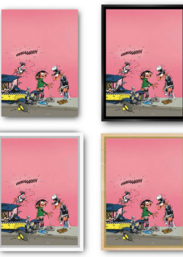 Gaston Lagaffe Parcmètre met kader