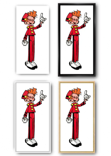 Spirou Debout met kader