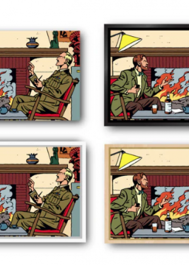 blake et mortimer cheminee met kader
