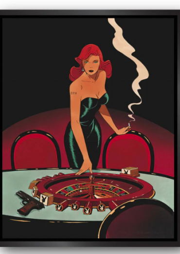 Pin up met kader zwart