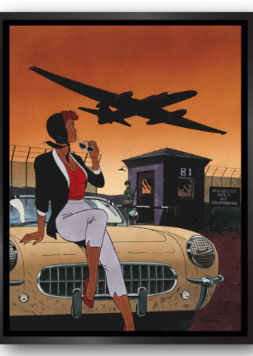 Pin up met kader zwart