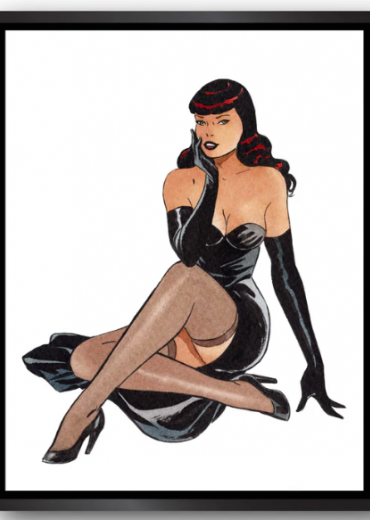 Pin up met kader zwart