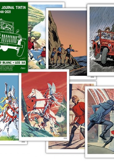PORTFOLIO - 75 ANS DU JOURNAL TINTIN 1 WITTE RUITER + 3L-1