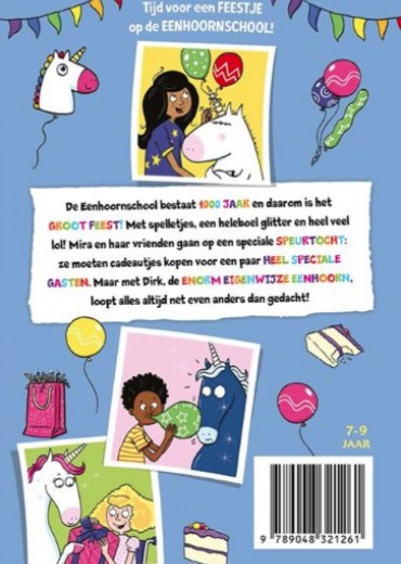 de enorm eigenwijze eenhoorn en het verjaardagsfeest stripweb1