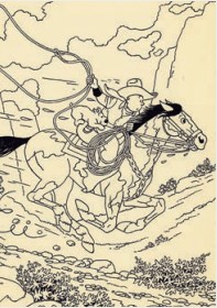 kuifje paard postkaart stripweb