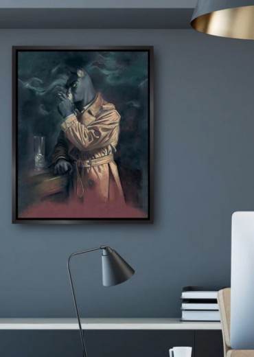 blacksad schilderij blacksad aan de bar  stripweb zwart