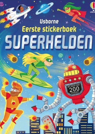 eerste stickerboek superhelden stripweb