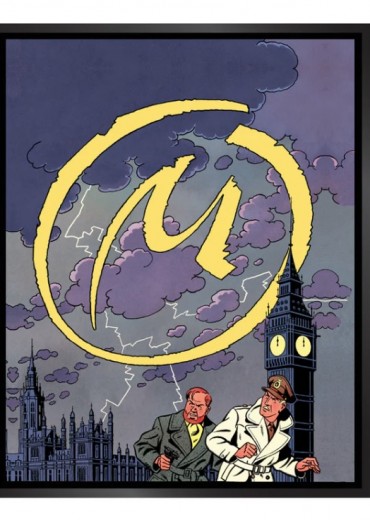 schilderdoek blake et mortimer couverture stripweb zwart 1