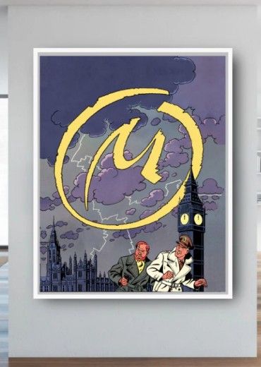 schilderdoek blake et mortimer couverture stripweb wit 2