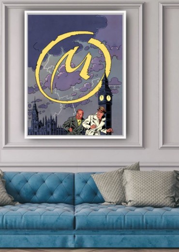 schilderdoek blake et mortimer couverture stripweb wit 1