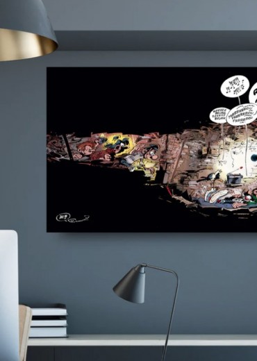 schilderdoek gaston lagaffe la sieste stripweb zonder 1