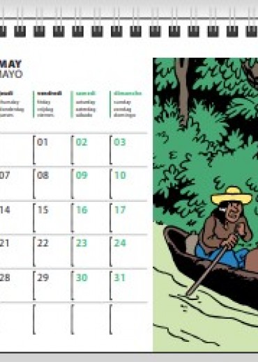 bureau kalender kuifje stripweb 1