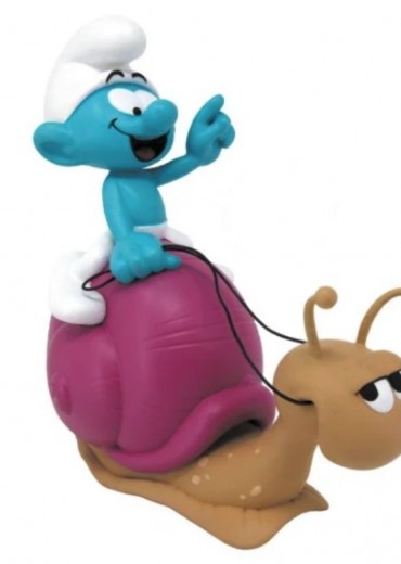 spaarpot smurf op slak  stripweb