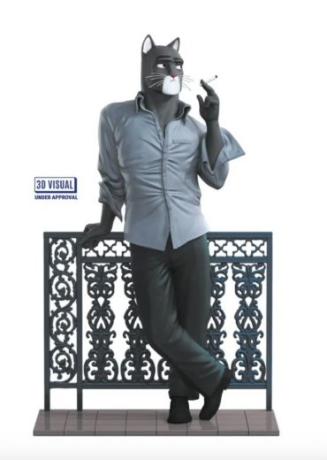 Beeldje blacksad aan balkon stripweb