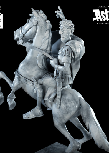 fariboles beeldje asterix ceasar te paard stripweb 3