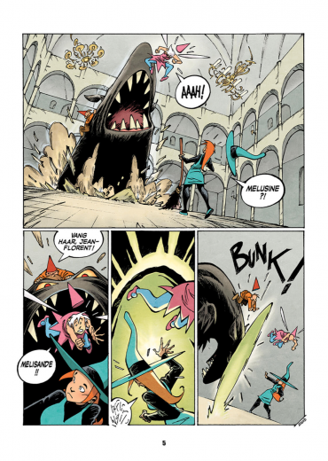 Melisande in roze en zwart stripweb 3