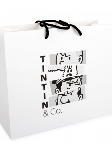 Tintin luxe zak zwart-wit Stripweb