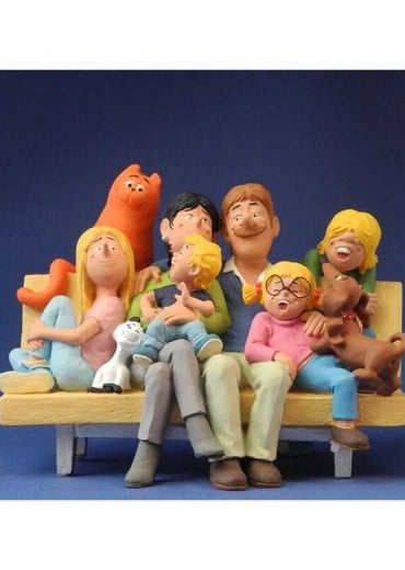JJ19 - familie op de bank Stripweb