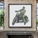 blacksad schilderij blacksad op zijn motorfiets stripweb zwart
